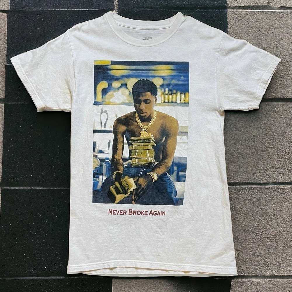 NBA YoungBoy Never Broke Again T-Shirt Hip Hop Rap Size S